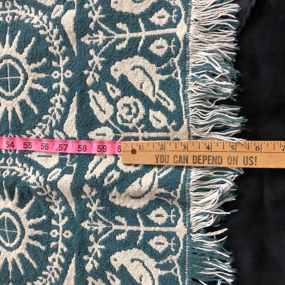 Vtg Reproduction Jacquard Throw - Picture 9 of 9